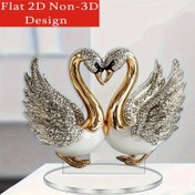 Resim 2D Düz, 2D Düz Şık Kuğu Akrilik Heykeli - 2D Sanat Hayvan Temalı Masa Dekorasyonu, Taş Detaylı, Su Geçirmez ve Çizilmeye Karşı Dirençli, Kadınlar Günü, Anneler Günü, Mezuniyet Töreni için Mükemmel Hediye, Ev veya Ofis Dekoru, 13.97×18.03 cm, Ofis Süsleri ve Aksesuarları, 2D Düz 