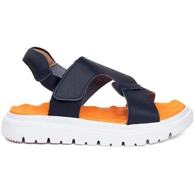 Resim Minican S F 2281c Filet Erkek Çocuk Hakiki Deri Düz Sandalet Lacivert-lacivert Lacivert 