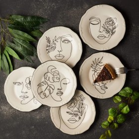 Resim Face 6 Kişilik Pasta Takımı 