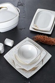 Resim Acar Serena 60 Parça 12 Kişilik Porselen Yemek Takımı 