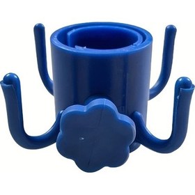 Resim Xuweiwei Mavi 4 Kollu Ayarlanabilir Plaj Şemsiyesi Askısı - Rüzgara Dayanıklı 