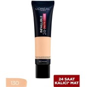 Resim Loreal Paris Infaillible 24H Matte Cover Yüksek Kapatıcı Fondöten 130 30ml 
