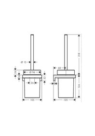 Resim Hansgrohe Addstorıs Tuvalet Fırçası Krom 