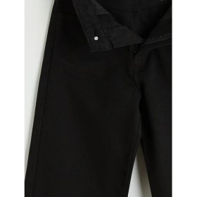 Resim LC Waikiki Lcw Kids Siyah Wideleg Taşlı Kız Çocuk Gabardin Pantolon 