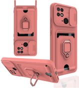 Resim AQUA AKSESUAR Xiaomi Redmi 10c Ve Poco C40 Kılıf Ipli Ve Lens Korumalı Renkli Yüzüklü Askılı Telefon Kılıfı 