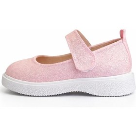 Resim Simli Toz Pembe Ortopedik Kız Babet 