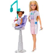 Resim Barbie Bakım Temalı Kariyer Oyun Setleri Diş Hekimi Bebek JCR74 