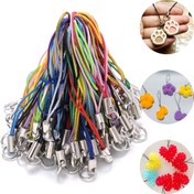Resim 50/100 adet Karışık Renkli Istakoz Toka Halat Atlama Halkası Toka Lanyard Halat Anahtarlıklar Lariat Kayış Kordonları Naylon İplik Anahtarlık Telefon Kılıfı Kordonları DIY Takı Yapımı Aksesuarları Küçük İşletme Malzemeleri 