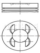 Resim Mahle 0011300 Piston 89.90 Mm (STD) Mercedes W210 S210 C280 E280t 2.8ı 96-03 M112.920/921 (WF347281) 