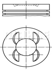 Resim Mahle 0011300 Piston 89.90 Mm (STD) Mercedes W210 S210 C280 E280t 2.8ı 96-03 M112.920/921 (WF347281) 