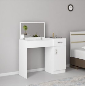 Resim ByÇAPLI GRUP Dayanıklı Mdf Çekmece Dolap Ve Aynalı Makyaj Masası 