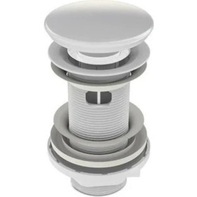 Resim İz Yapı Taşmalı Aç Kapa Körüklü Lavabo Sifonu Seramik Beyaz 