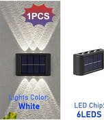 Resim Novahub Beyaz Dış Mekan Led Güneş Işıkları Su Geçirmez Bahçe Dekorasyon Duvar Işıkları Villa Veranda Çit Yard Dekor 1 Pcs Diğer Diğer 