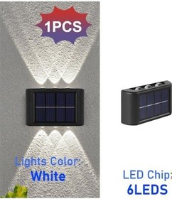 Resim Novahub Beyaz Dış Mekan Led Güneş Işıkları Su Geçirmez Bahçe Dekorasyon Duvar Işıkları Villa Veranda Çit Yard Dekor 1 Pcs Diğer Diğer 