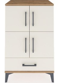 Resim Hyperion Komodin 4 Raflı Tek Çekmeceli 4 Kapaklı 60x44x96 Çam-aytaşı Atlas Çam 