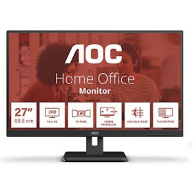 Resim AOC 27E3UM/BK 27" 75Hz 4Ms VGA HDMI DP USB FullHD Adaptive-Sync VA Vesa Monitör 