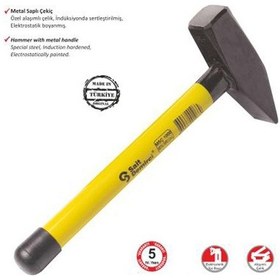 Resim Sait Demirci Metal Saplı Çekiç 2000 Gr 