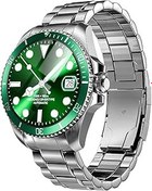 Resim Zcwatch V0525 316L Paslanmaz Çelik, Döner Bezel, Bt Call, Spor Sağlık, IP68 Profesyonel Akıllı Saat (Yeşil) 