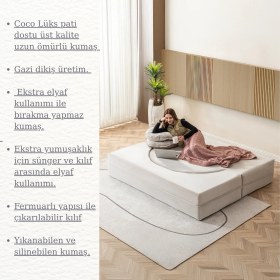 Resim Layer 2'li Açılabilir Koltuk & Yeni Nesil & Silinebilir & Çift Kişilik & Konforlu Yatak Çift Kişilik 