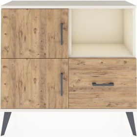 Resim Arges Şifonyer 2 Raflı Tek Çekmeceli 2 Kapaklı 88x30x80 Aytaşı-çam Çam 