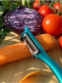 Resim Solingen Pırıltılı Turkuaz Dik Soyacak Paslanmaz Alman Çeliği, Ergonomik Sap, Yüksek Keskinlik-261 Mavi 