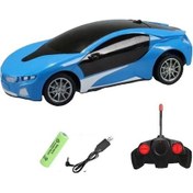 Resim Toyworld Şarj Edilebilir Kablosuz Uzaktan Kumanda Araba Yarışı Çocuk Oyuncak Çocuk Hediye Mavi 