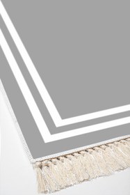 Resim Alanur Home Eko Trend Djt Yıkanabilir Kaymaz Taban 3 Lü Yatak Odası Takımı 1696 Bordürlü Gri Beyaz 