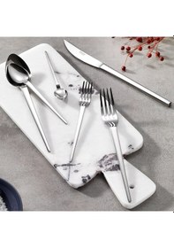 Resim Schafer Betta 72 Parça Çatal Kaşık Bıçak Takımı-gümüş03 Gümüş 