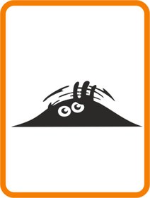Resim nehay shop Bagajdan Bakan Şaşkın Hayalet Oto özel yeni sticker Siyah 30*10 Cm 
