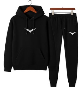 Resim classy moda Unisex 2’li Eşofman Takımı | Minimal Nakış Detaylı Kapüşonlu Sweat ve Alt Üst Rahat Günlük Stil 