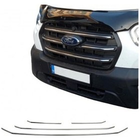 Resim Ford Transit 2019 Sonrası Ön Panjur Kromu 4 Parça P.Çelik 