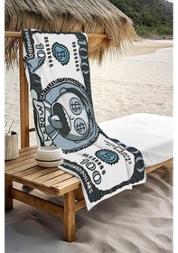 Resim Dijital Baskı Plaj Deniz Havlusu Morty Figürlü Dolar Peştamal Hvl0105 Renkli 