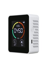 Resim Samdoo Hava Kalitesi Ölçer - Co2, Nem Ve Sıcaklık Sensörlü Taşınabilir Ekranlı Cihaz 