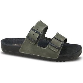 Resim Ceyo Bahama-11 Bantlı Anatomik Taban Kadın Terlik Unisex Haki 