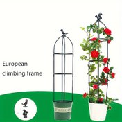 Resim 1 adet DIY Bahçe Tırmanma Çitleri, 1 adet Bahçe Tırmanma Dekoratif Destek, Dekoratif Plastik ve Metal Çitleri, Çiçekler, Asma, Salatalık, Domates için DIY Çit 