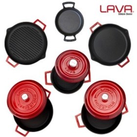 Resim Lava Demir Döküm 5`I Bir Yerde Seti Tencere Seti Sahan 