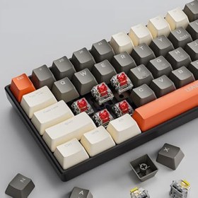Resim coverzone Leaven K780 Kablolu Mekanik RGB Işıklı Klavye 78 Tuşlu Kompak ve Şık Tasarım İngilizce Q Klavye Ev ve Ofis Klavyesi (Kırmızı Switch) 