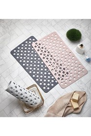 Resim seahome Bubble Bath Math Banyo Paspası & Duş Kaydırmazı Pembe 36x66 Cm 