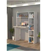 Resim Moonlife Moonlife Duru Kitaplıklı Çalışma Masası Beyaz 