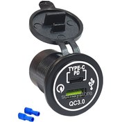 Resim Obus Karavan Pano Tipi Usb 3.0 + Type-c Soket 12-24v - Type-c 30w - Usb 18wıc-266c-5 