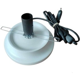 Resim Alpha Tasarım Atölyesi Su Kabağı Lamba Altlığı 15 Cm Çapında Düğmeli Kablolu Beyaz Renk 