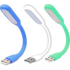 Resim gaman 3 Adet Usb Led Işık Lamba Klavye Aydınlatma Kitap Okuma Lambası Beyaz-Mavi-Yeşil 