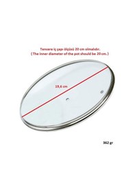 Resim Tencere Tava Sahan İçin Buhar Delikli 14 Cm Cam Kapak+Siyah Tepe Orta Boy 