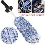 Resim Ultra-Yumuşak Mikrofiber Araba Tekerlek Fırçası - Otomatik Bakım için Nazik Lastik Temizleme ve Toz Alma Aracı 