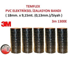 Resim 3M Elektrik Bandı Temflex 1300E Siyah 50 Adet 