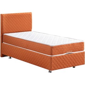 Resim Luka Tek Kişilik Baza Başlık Orthosoft Yatak Seti - Turuncu 120 x 200 CM 