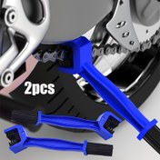 Resim 2'li Mavi Motosiklet Zinciri Fırçaları, ABS Diş Temizleme Aracı, Yağ Lekesi Giderici, Scooterler, Dağ Bisikletleri, Bisiklet Zinciri Temizleme Aksesuarları için Taşınabilir 