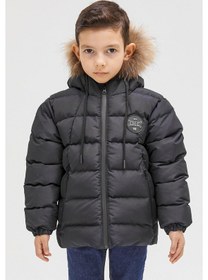 Resim Benitto Kids Benittokids Erkek Çocuk Natürel Kürklü Mont 51289-lacivert Lacivert 