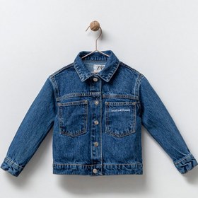 Resim Magu Çocuk Mickey Mouse Mavi Denim Kot Ceket 