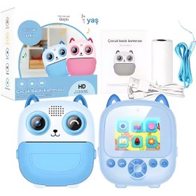 Resim idragon S5 Termal Yazıcılı Anında Siyah Beyaz Baskılı Dijital Çocuk Fotoğraf Makinesi 